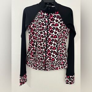 Vintage Bebe Pink and Black Animal Print Jacket